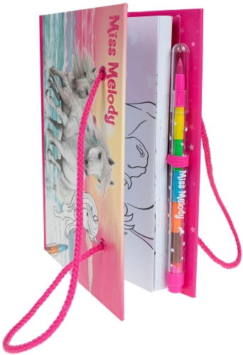 Картинка Мини-Альбом для раскрашивания с разноцветным карандашом Miss Melody Мисс Мелоди для девочек 0411040 4010070449261 фото 4
