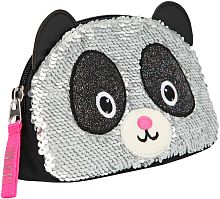Картинка Пенал школьный повседневный для канцтоваров 1 отделение SNUKIS Panda Панда из пайеток Топ модель для девочек 0410927 4010070431648