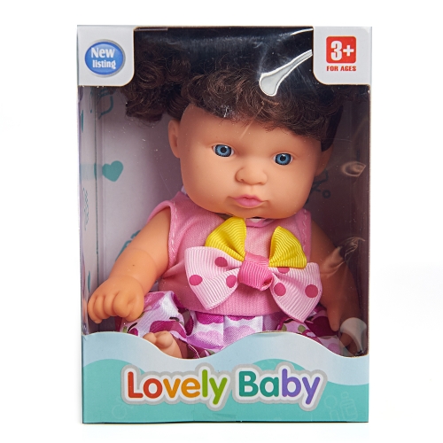 Картинка Кукла в розовом платье с темными локонами 18.5 см Lovely Baby XM632/6 6920140882387 фото 2
