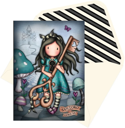 Картинка Набор конвертов и открыток для переписки Gorjuss Wonderland Finding My Way Санторо для девочек SL1094GJ01 5018997634370 фото 4