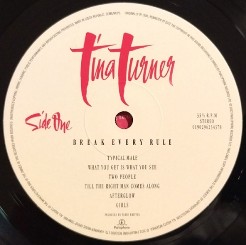 Картинка Tina Turner Break Every Rule Тина Тернер (LP) Parlophone Records 401564 190296234378 фото 4
