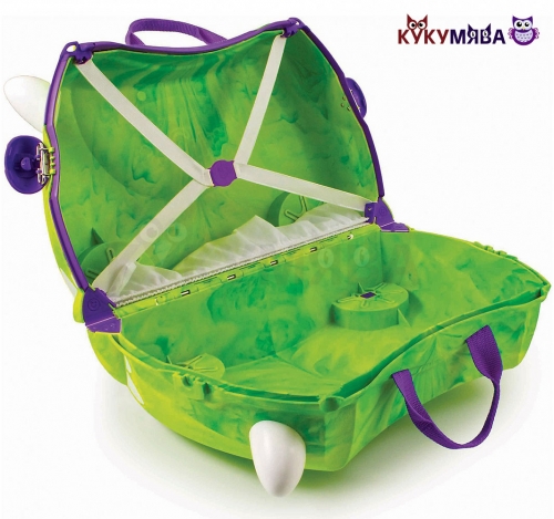 Картинка Детский чемодан Динозавр Рекс (зеленый) на колесиках Trunki 0066-GB01-P1 5055192200665 фото 5