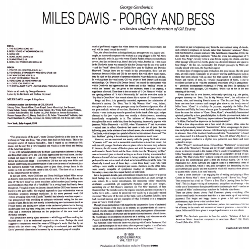 Картинка Miles Davis Porgy And Bess Clear Vinyl (LP) Ermitage 401399 8032979642112 фото 4