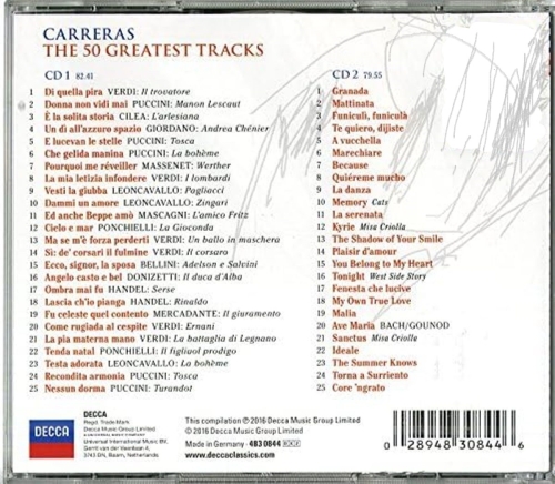 Картинка Jose Carreras The 50 Greatest Tracks (2CD) Decca Music 402082 028948308446 фото 2