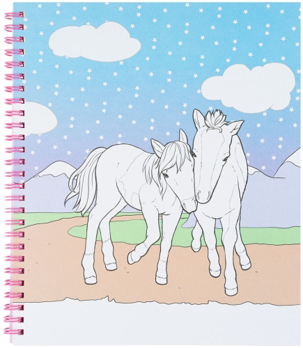 Картинка Альбом для творчества и рисования с наклейками Miss Melody Colouring Book с аппликацией в форме лошади Мисс Мелоди Раскраска для для девочек 0411579 4010070586836 фото 4