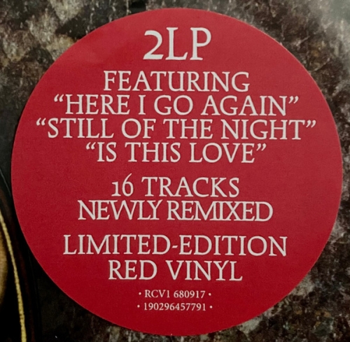 Картинка Whitesnake Greatest Hits Red Vinyl (2LP) Warner Music 401600 190296457791 фото 3