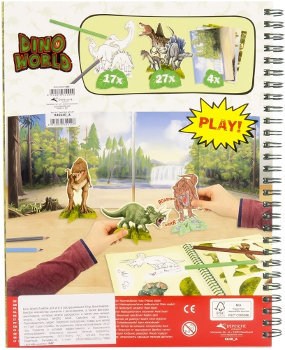 Картинка Альбом для игр и раскрашивания Динозавры с картонными фигурками Dino World Activity Book 046640/006640 4010070349127 фото 15