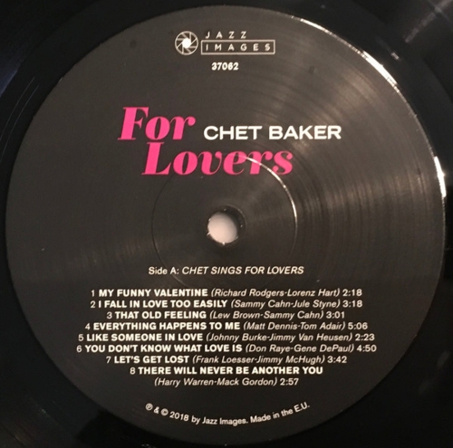 Картинка Chet Baker For Lovers William Claxton Collection (LP) Jazz Images Music 402024 8436569191057 фото 5
