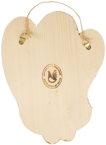 Картинка Подвеска из дерева Ангел в ботиночках в сиреневом платье (693005) Мастерская подарков 693005 2424680006271 фото 3