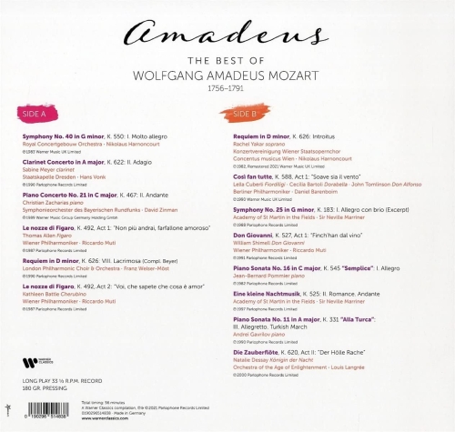 Картинка Mozart Amadeus The Very Best Of (LP) Warner Classics Music 400753 190296514838 фото 2