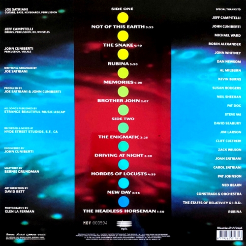 Картинка Joe Satriani Not Of This Earth Blue Vinyl (LP) MusicOnVinyl 401669 8719262011816 фото 3
