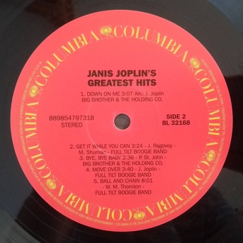 Картинка Janis Joplin Janis Joplin's Greatest Hits (LP) Sony Music 396548 190758195810 фото 4