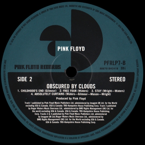 Картинка Pink Floyd Obscured By Clouds (LP) Pink Floyd Records 392272 190295996970 фото 5