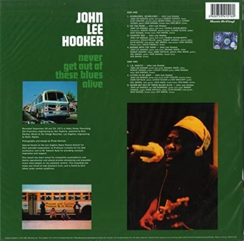 Картинка John Lee Hooker Never Get Out Of These Blues Alive (LP) MusicOnVinyl 401670 600753415160 фото 3