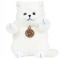 Картинка Игрушка мягкая Толстый кот 16 см (белый) Lapkin AT365247 4627093652471