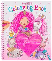 Картинка Альбом для раскрашивания Princess Mimi Colouring Book Принцесса Мими с пайетками в виде сердца 0410839/0010839 4010070427771