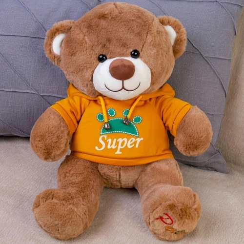 Картинка Мягкая игрушка Медведь 30 см в оранжевой толстовке ТО-МА-ТО DL203006908Y 4610136044296 фото 2