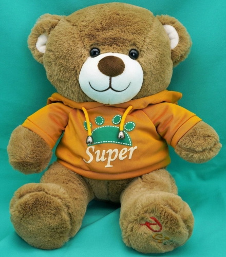 Картинка Мягкая игрушка Медведь 30 см в оранжевой толстовке ТО-МА-ТО DL203006908Y 4610136044296 фото 4