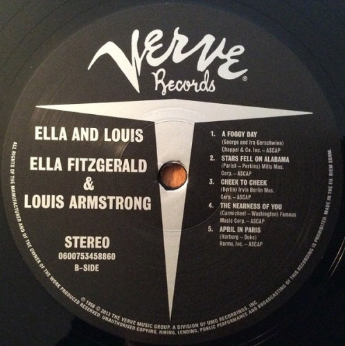 Картинка Ella Fitzgerald & Louis Armstrong Ella & Louis (LP) Verve Records 391662 0600753458860 фото 5