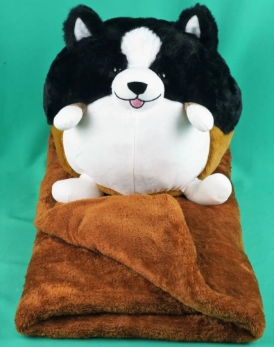 Картинка Мягкая игрушка Собака с пледом 35 см (ЧЕРНАЯ) ТО-МА-ТО DL503515007BK 4610136048652 фото 3
