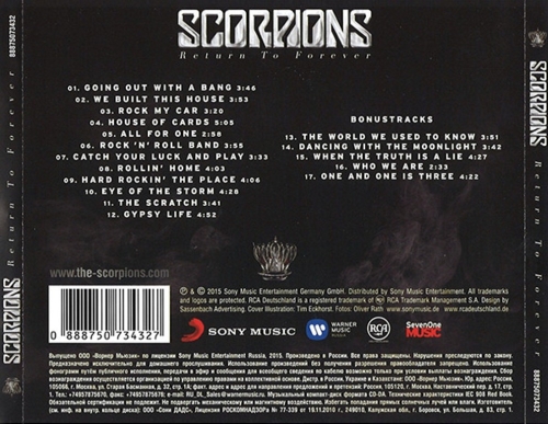 Картинка Scorpions Return To Forever (CD) Warner Music Russia 390258 888750734327 фото 2