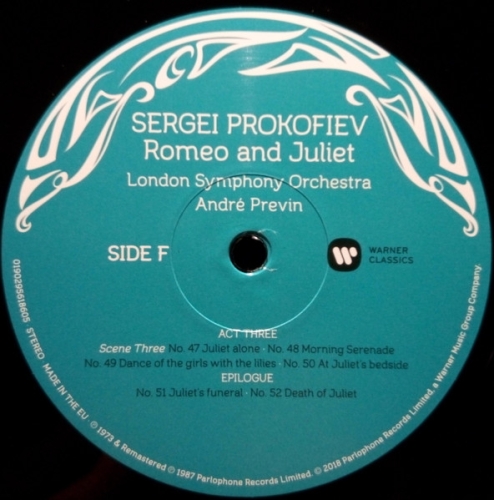 Картинка Prokofiev Romeo and Juliet Andre Previn (3LP) Warner Classics 395673 190295618605 фото 9
