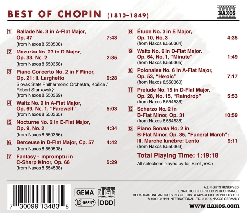 Картинка Best of Chopin (CD) 397956 730099134835 фото 2
