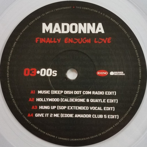 Картинка Madonna Finally Enough Love Clear Vinyl (2LP) Warner Records 392777 081227883645 фото 7
