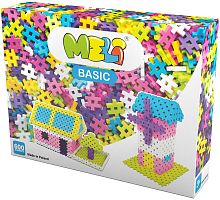 Картинка Конструктор пластиковый Meli Basic Розовый (600 элементов) 28 x 5,5 x 22 см Meli 50030 5902431290058