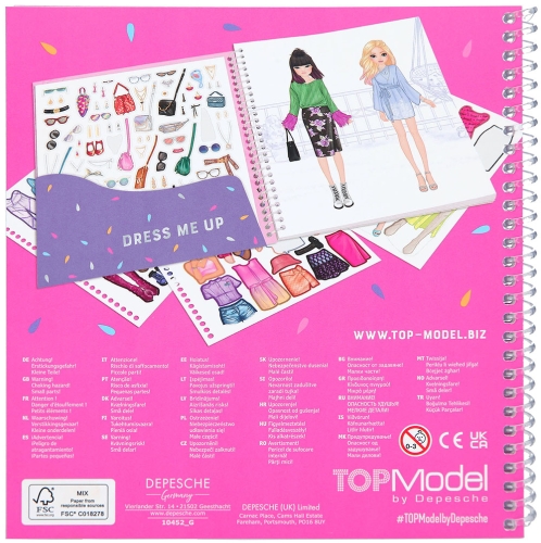 Картинка Альбом для творчества с наклейками Наряди меня TOPModel Dress Me Up Топ Модель для девочек 0410452/0010452 4010070399948 фото 6