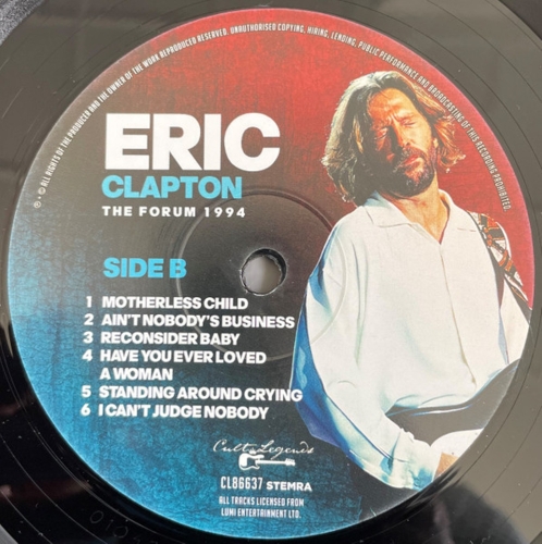 Картинка Eric Clapton The Forum 1994 Live Radio Broadcast (LP) Cult Legends Music 402041 8717662586637 фото 5