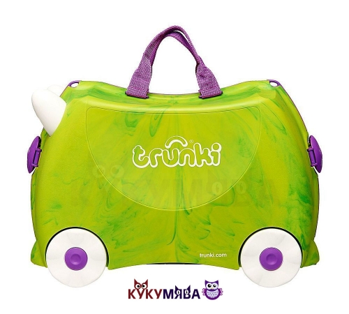 Картинка Детский чемодан Динозавр Рекс (зеленый) на колесиках Trunki 0066-GB01-P1 5055192200665 фото 4