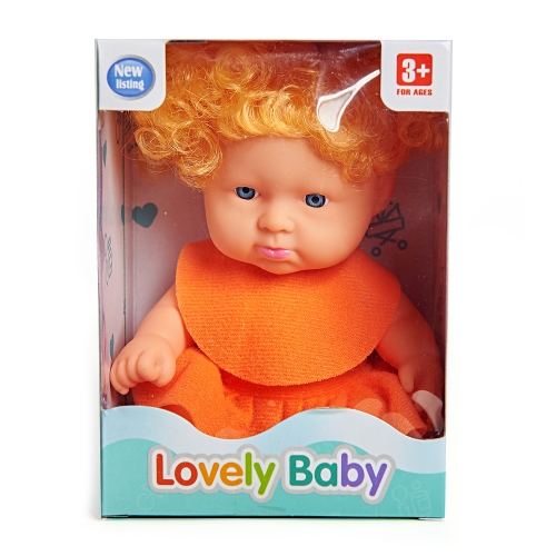 Картинка Кукла в оранжевом платье с золотистыми локонами 18.5 см Lovely Baby XM632/3 6920140882356 фото 2