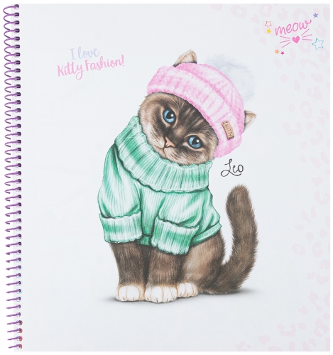 Картинка Альбом для творчества и рисования с наклейками Котята TOPModel Create Your Kitty Топ модель раскраска Создай котенка для девочек 0411133/0011133 4010070465490 фото 4