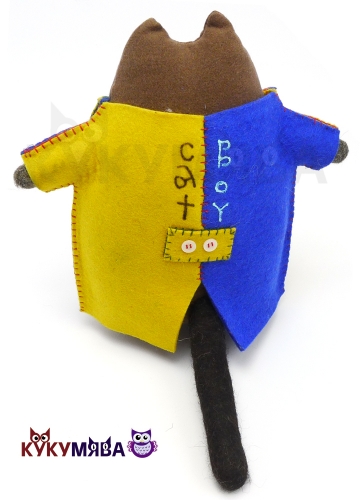Авторская мягкая сувенирная игрушка ручной работы Кот во фраке фото 2