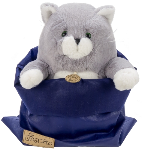 Картинка Игрушка мягкая Толстый кот 33 см (серый) Lapkin AT365237 4627093652372 фото 5
