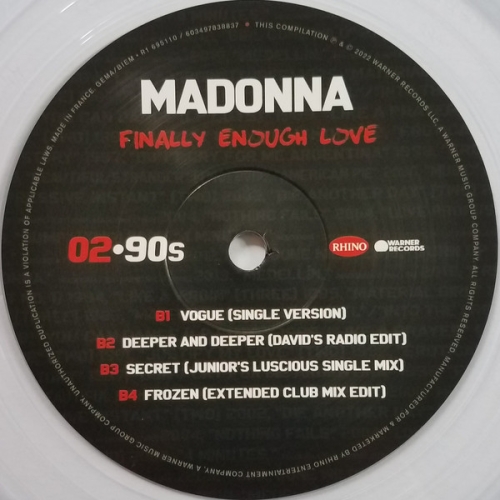 Картинка Madonna Finally Enough Love Clear Vinyl (2LP) Warner Records 392777 081227883645 фото 6