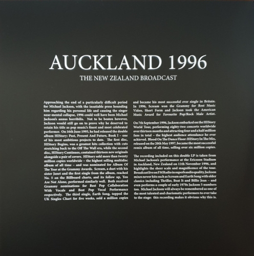 Картинка Michael Jackson Auckland 1996 The New Zealand Broadcast (2LP) Parachute Recording 400639 803343142303 фото 7