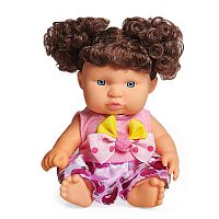 Картинка Кукла в розовом платье с темными локонами 18.5 см Lovely Baby XM632/6 6920140882387