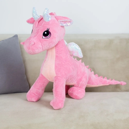 Картинка Мягкая игрушка Дракон 45 см (розовый) ТО-МА-ТО JX604518803P 4660185257444