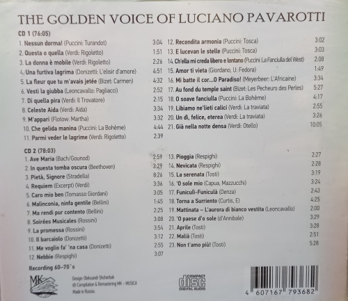 Картинка The Golden Voice of Luciano Pavarotti (2CD) 401769 4607167793682 фото 2