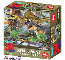 Картинка Пазл 3D Хищные динозавры 100 деталей Prime3D 13665 0670889136659