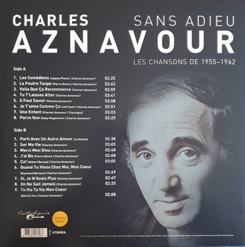 Картинка Charles Aznavour Sans Adieu Les Chansons De 1955-1962 (LP) Cult Legends Music 402029 8717662577987 фото 3