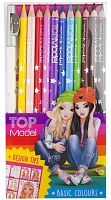 Картинка Набор красивых цветных карандашей для рисования 12 цветов с точилкой TOPModel Basic Colours Топ Модель для девочек 046694/006694 4010070367633
