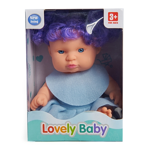Картинка Кукла в голубом платье с фиолетовыми локонами 18.5 см Lovely Baby XM632/1 6920140882332 фото 2