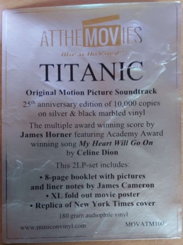 Картинка Titanic Music From The Motion Picture James Horner Sounftrack Silver Black Marbled Vinyl (2LP) MusicOnVinyl 401795 8719262029484 фото 7