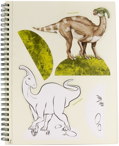 Картинка Альбом для игр и раскрашивания Динозавры с картонными фигурками Dino World Activity Book 046640/006640 4010070349127 фото 6
