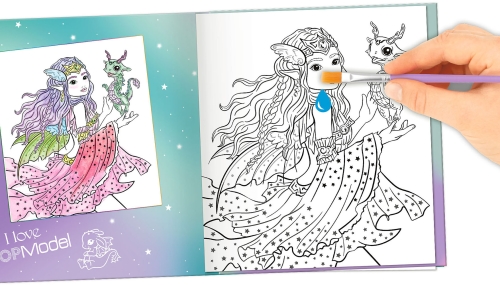 Картинка Альбом для раскрашивания Акварель TOPModel Fantasy Dragon Love Watercolour Book Дракон Раскрашивание водой Топ Модель 0411879 4010070607333 фото 5