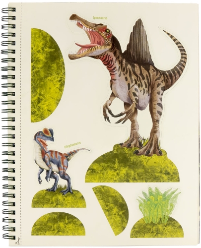 Картинка Альбом для игр и раскрашивания Динозавры с картонными фигурками Dino World Activity Book 046640/006640 4010070349127 фото 10