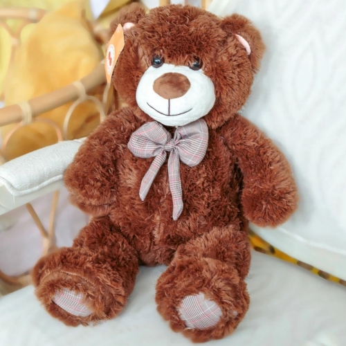 Картинка Мягкая игрушка Медведь 50 см с бантом на шее ТО-МА-ТО DL505014709BR 4610136048102 фото 3